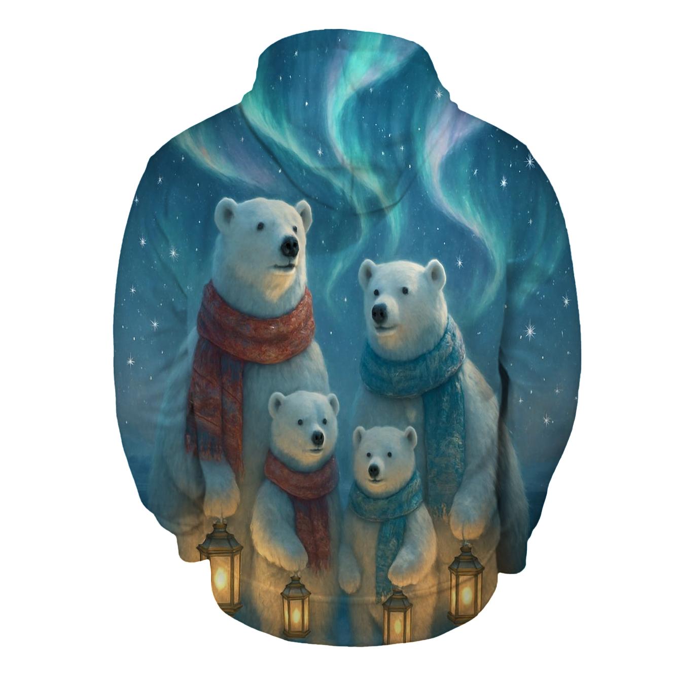 Aurora Polar Bear Carolers pullover hoodies