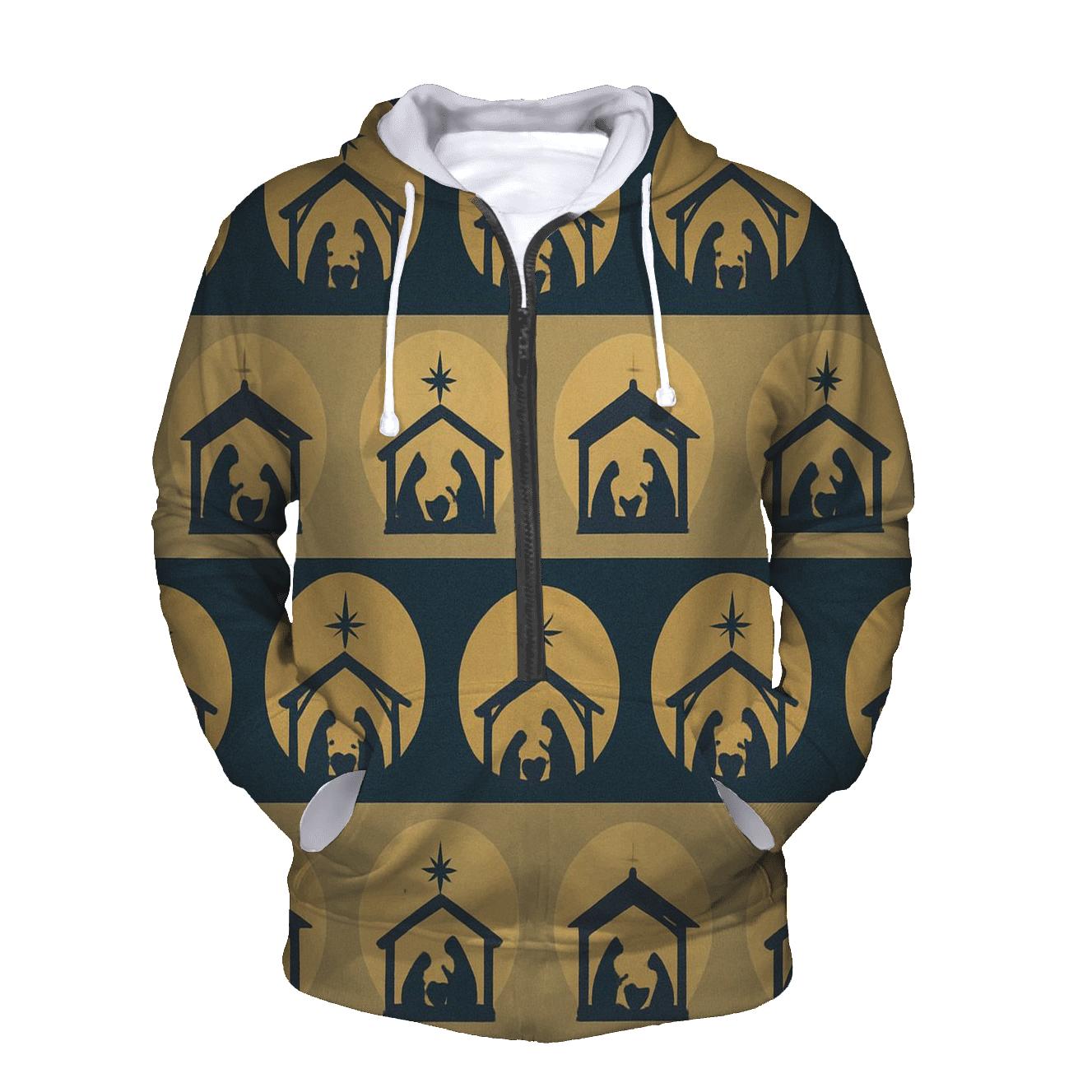 Nativity Silhouette Halo Bands designer hoodies