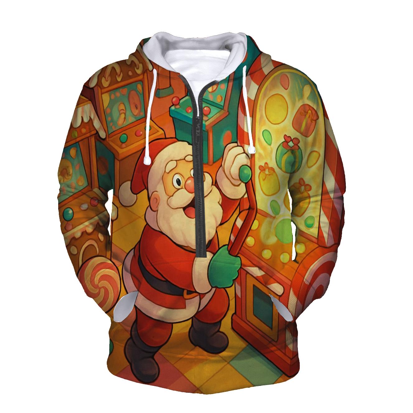 Retro Candy Arcade Santa hoodie styles