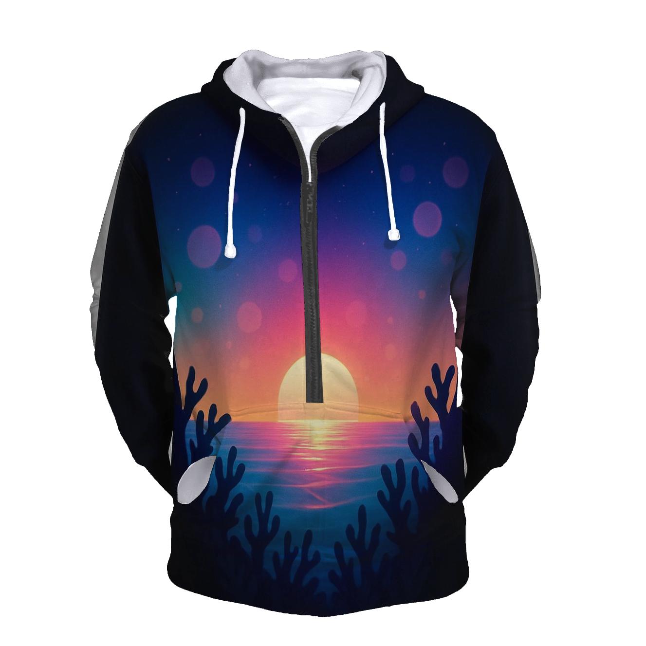 Neon Reef Horizon Glow pullover hoodies