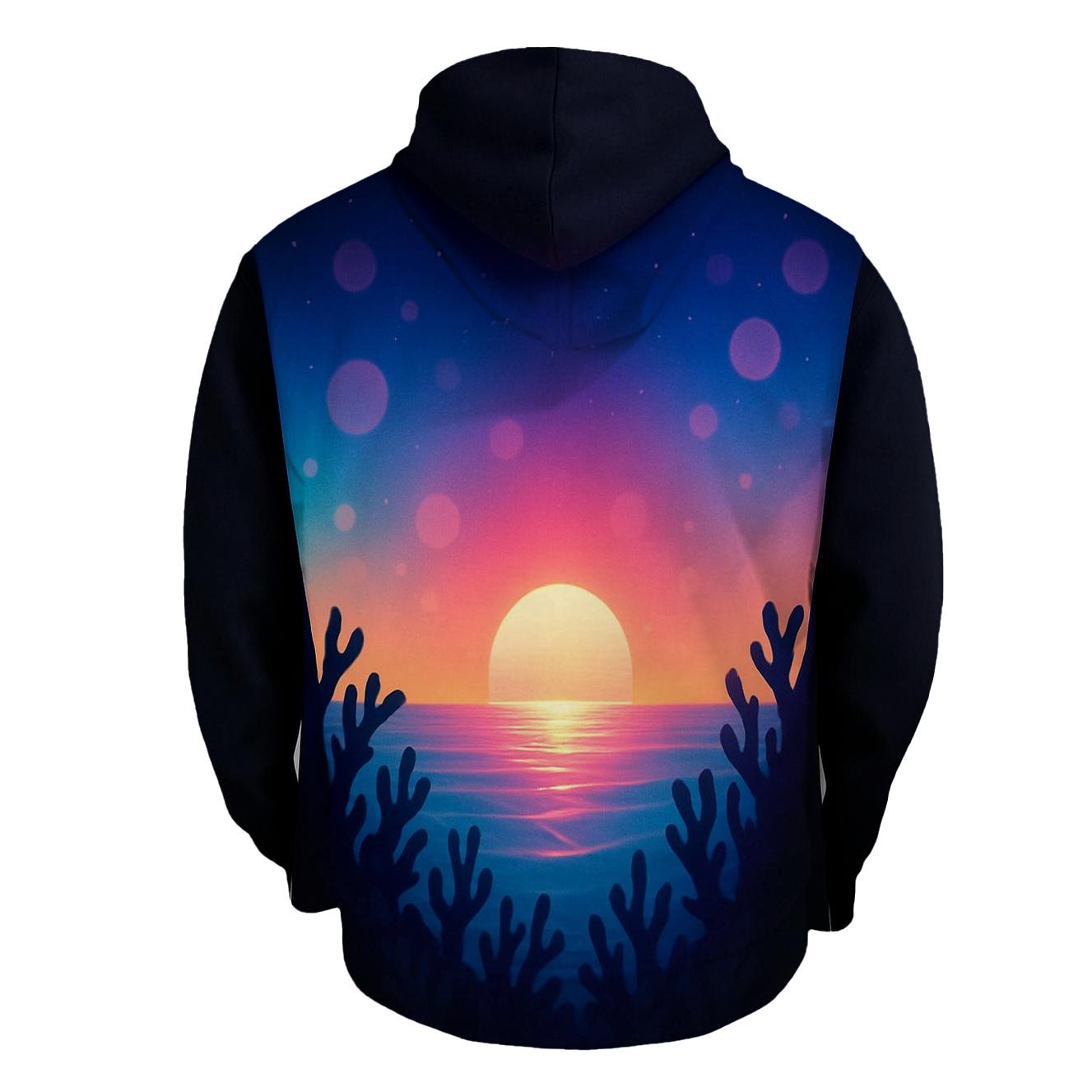 Neon Reef Horizon Glow pullover hoodies