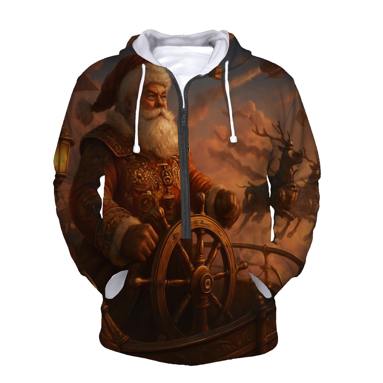 Steampunk Sky Admiral Santa hoodie styles