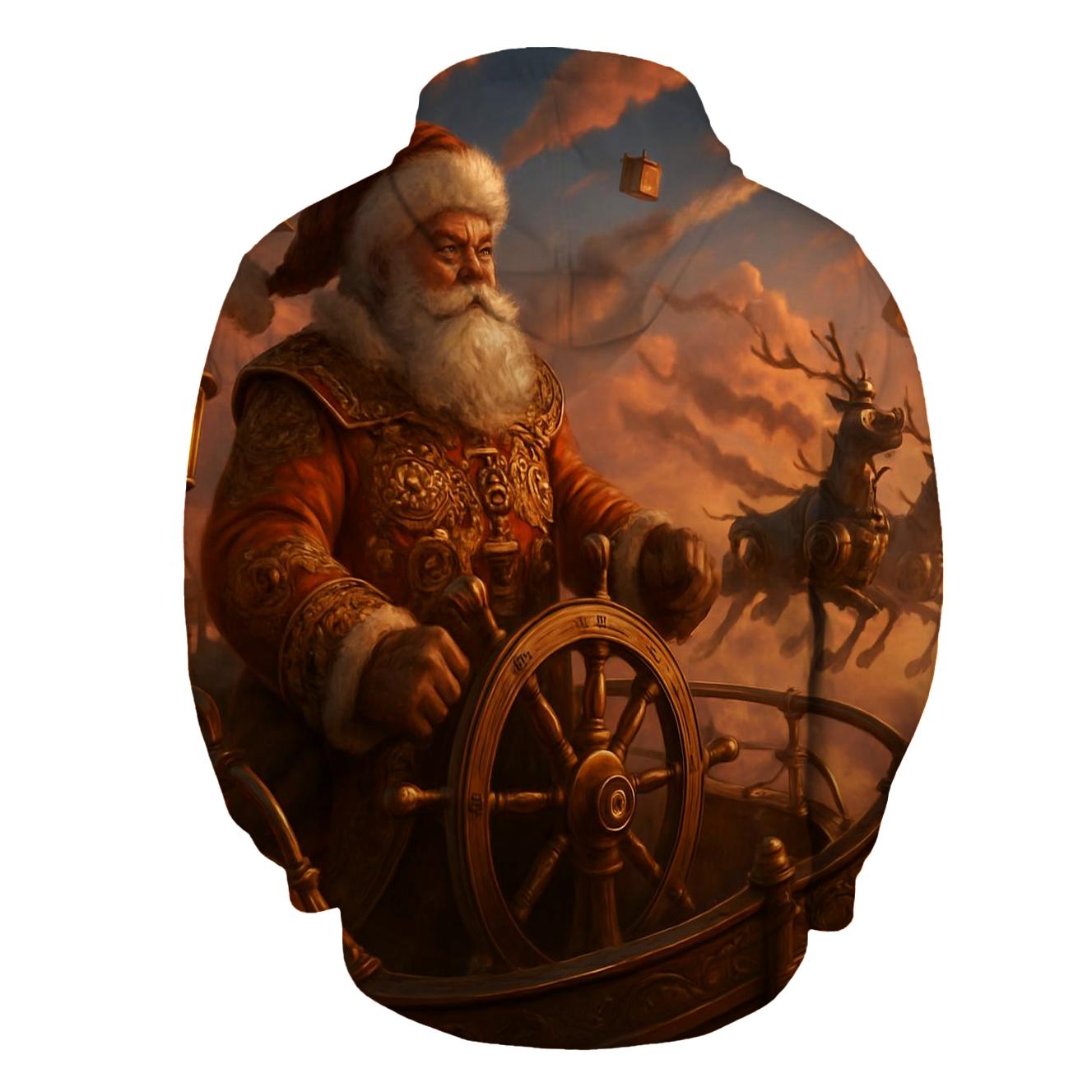 Steampunk Sky Admiral Santa hoodie styles
