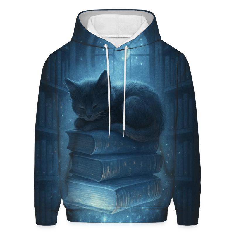 Moonlit Library Cat Nook hoodie trends