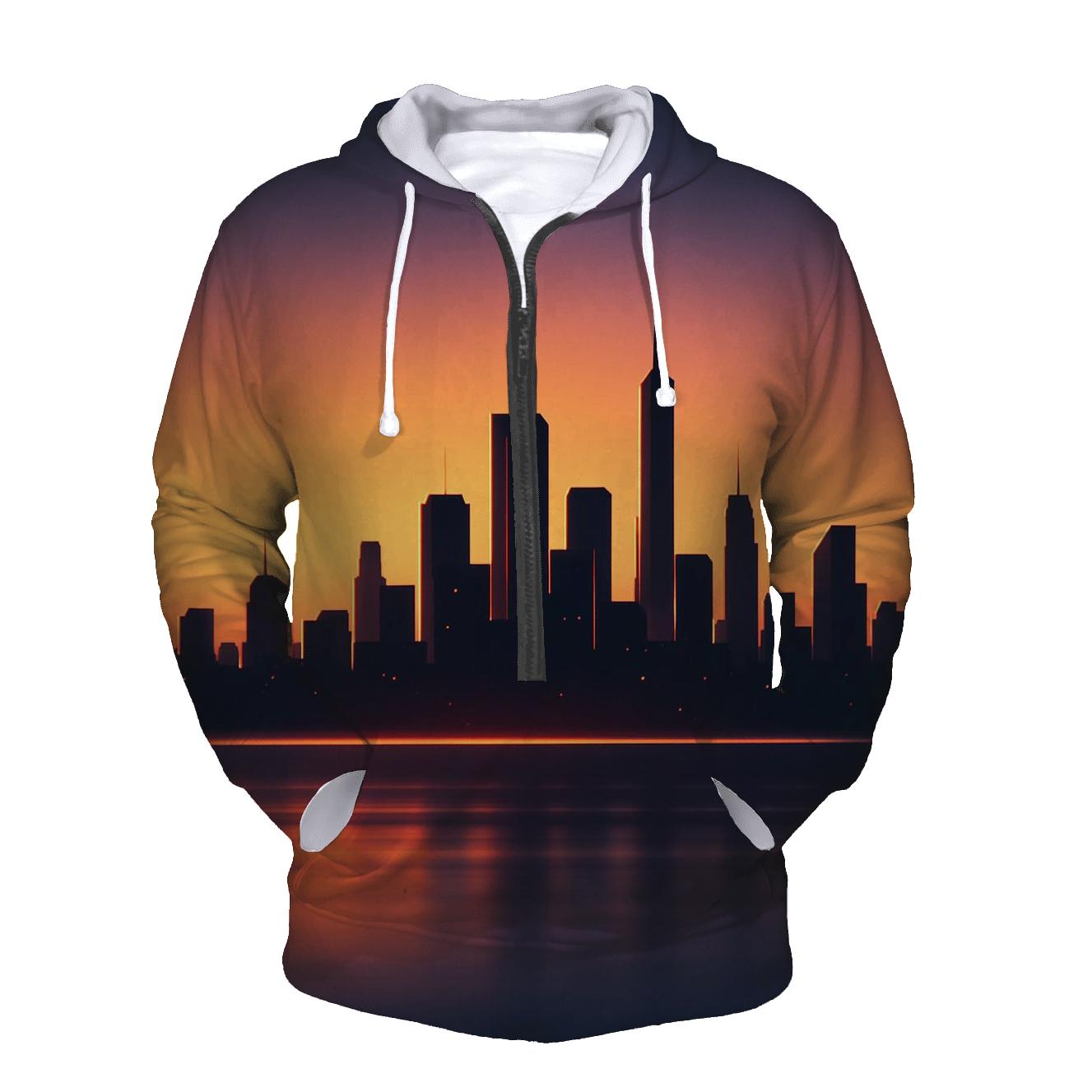 Skyline Echo Afterglow graphic hoodies