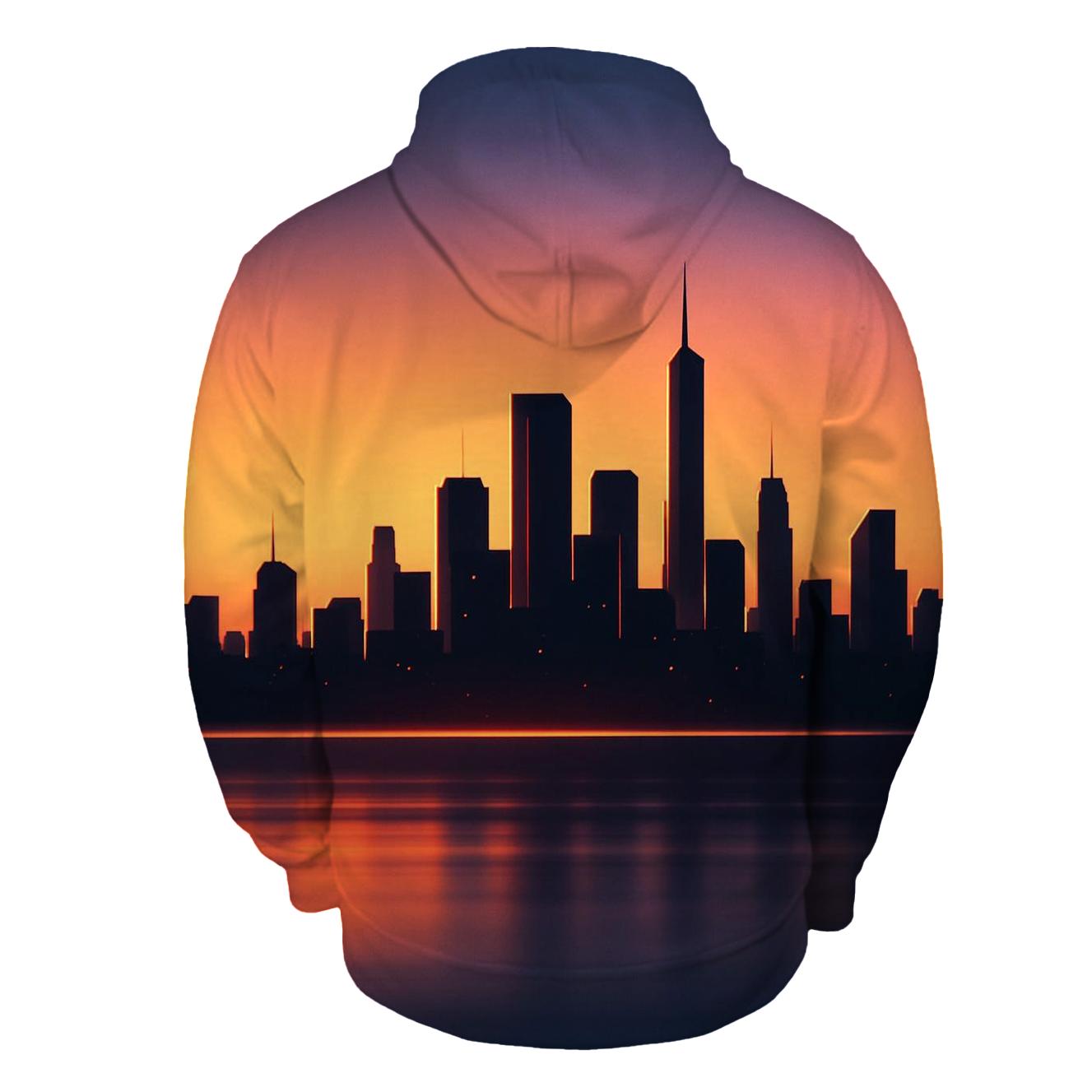 Skyline Echo Afterglow graphic hoodies