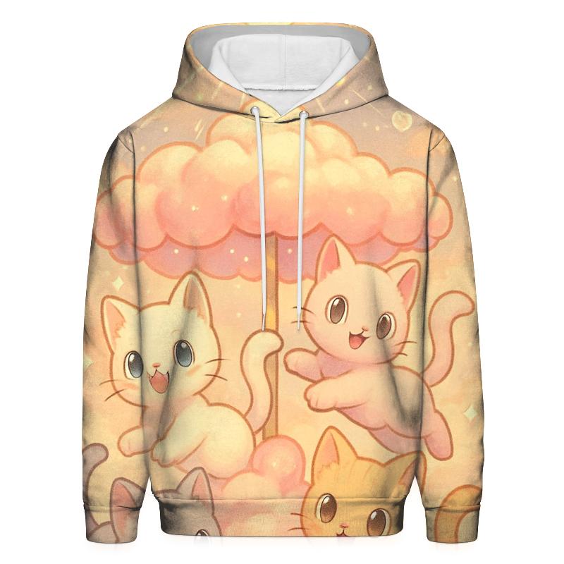 Cotton Candy Cloud Carousel Cats hoodies fashion