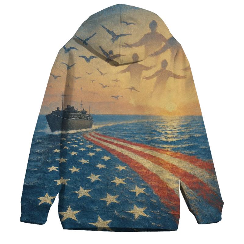 Liberty Wings Over The Ocean Return printed hoodies