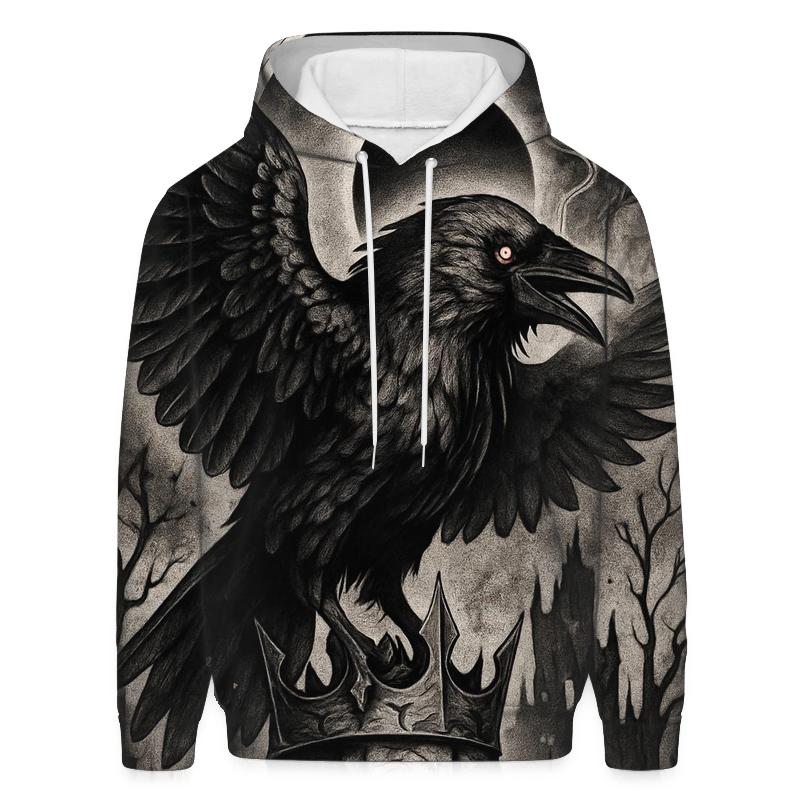 Raven Crowned Eclipse embroidered hoodies