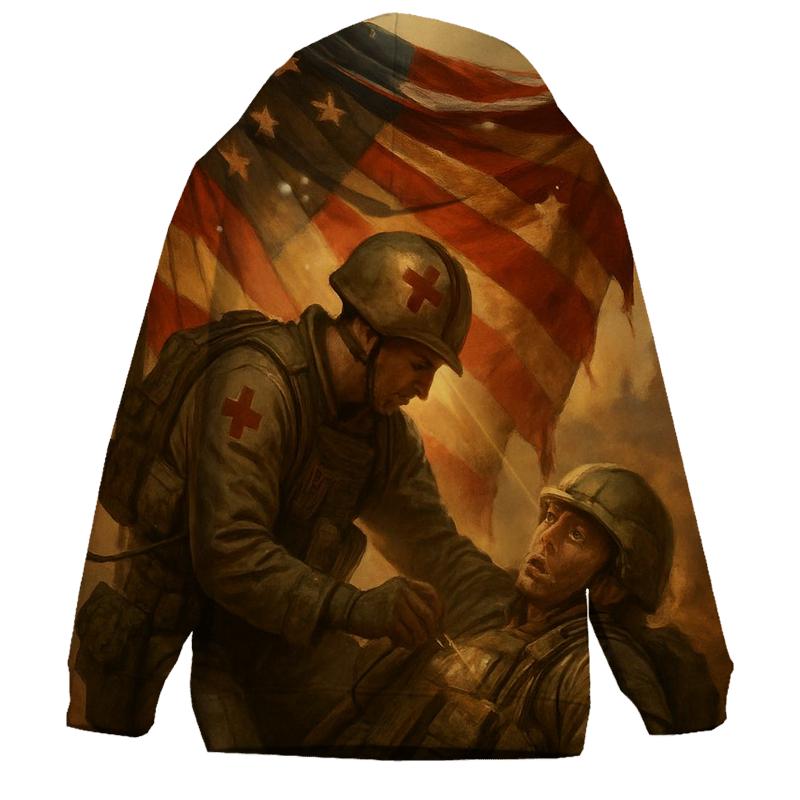 Flag Of The Quiet Medics graphic hoodies