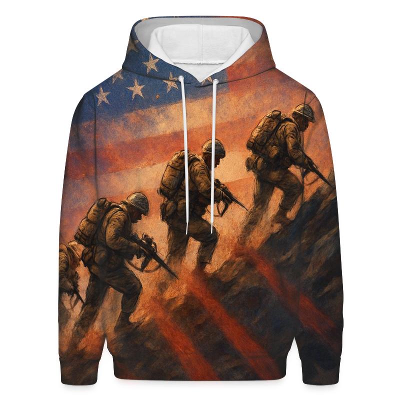 Freedom Carried On Their Shoulders embroidered hoodies