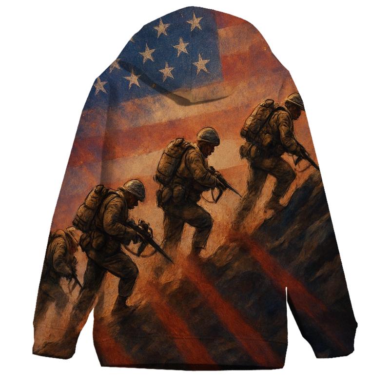 Freedom Carried On Their Shoulders embroidered hoodies