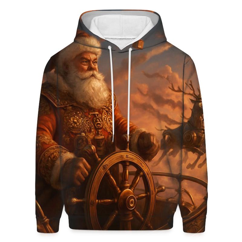 Steampunk Sky Admiral Santa hoodies fashion