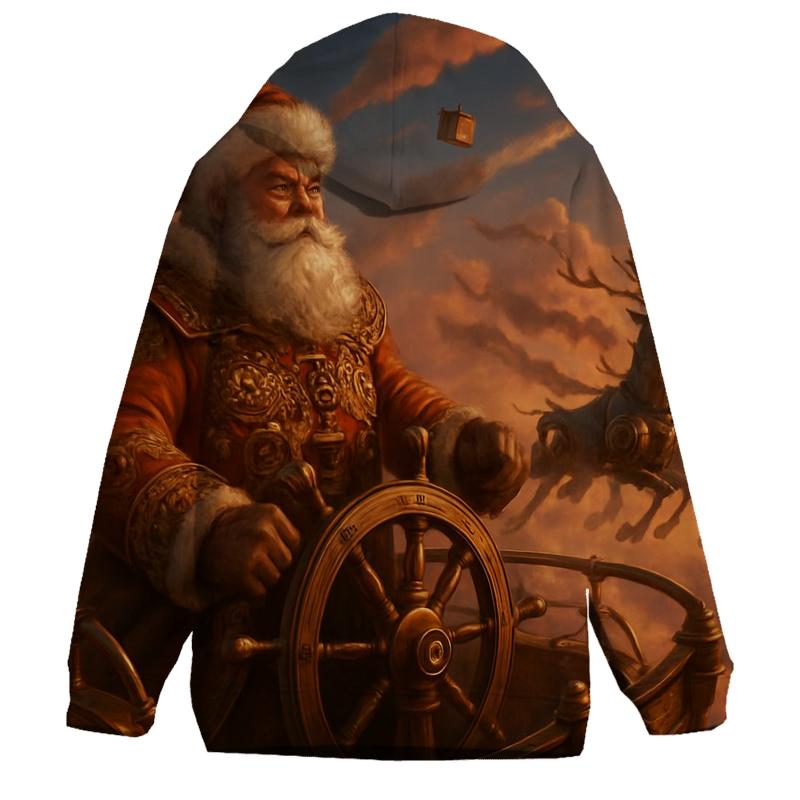 Steampunk Sky Admiral Santa hoodies fashion