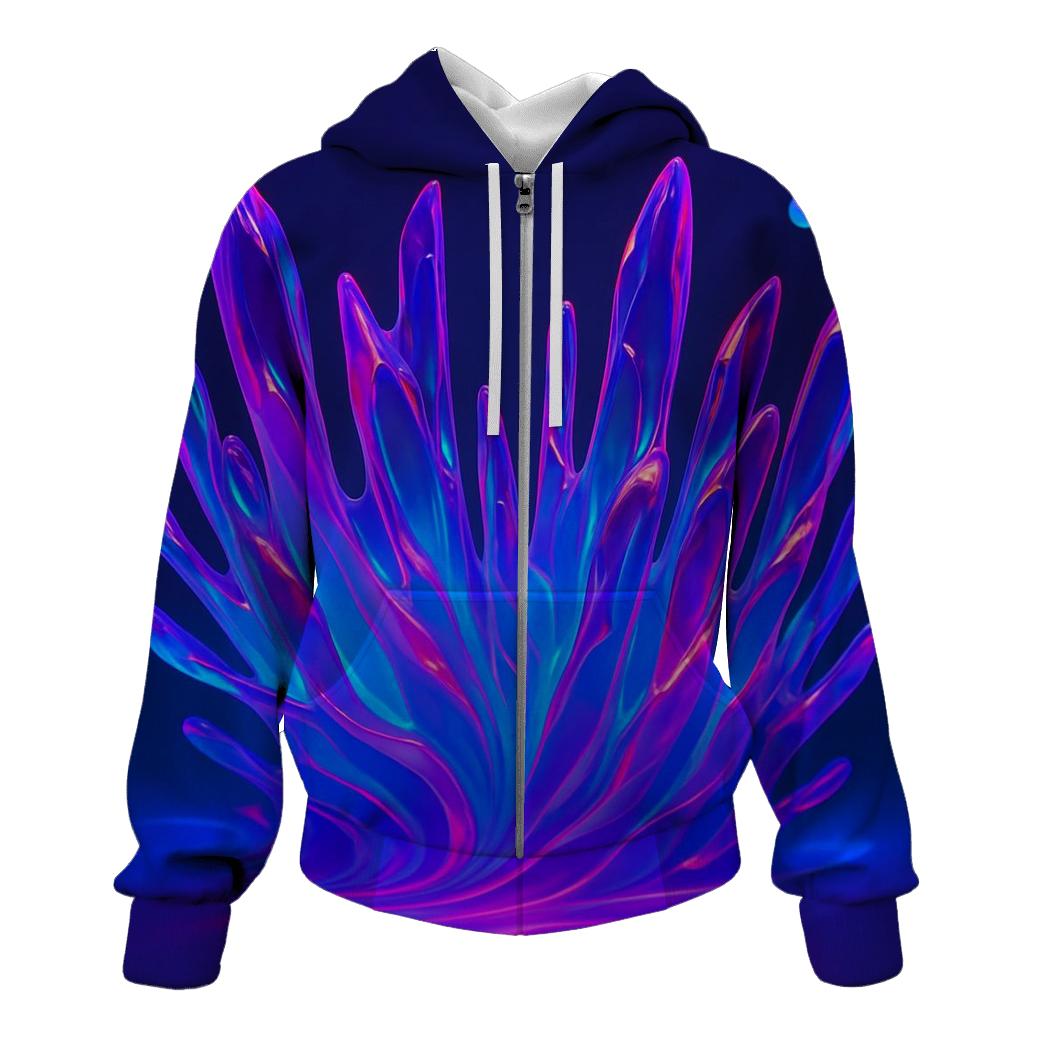 Glass Reef Gradient Currents embroidered hoodies