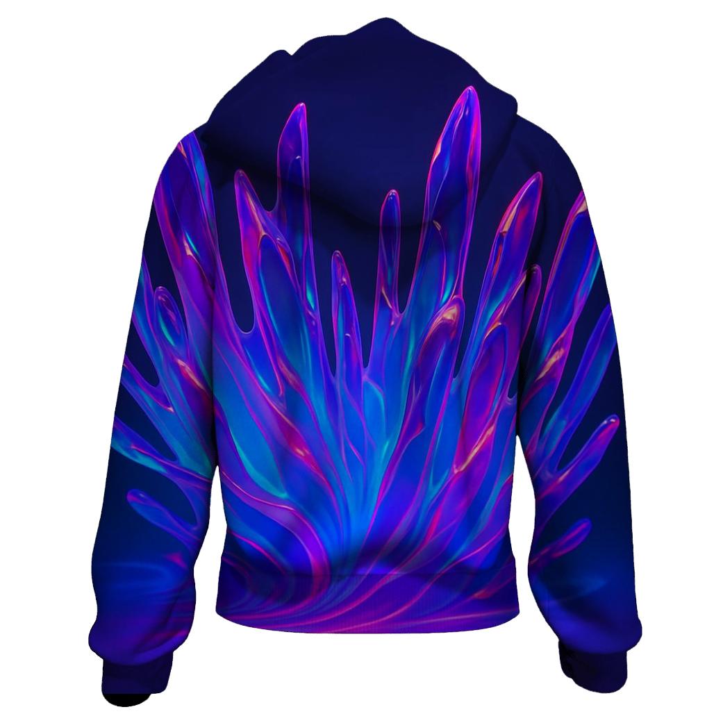 Glass Reef Gradient Currents embroidered hoodies