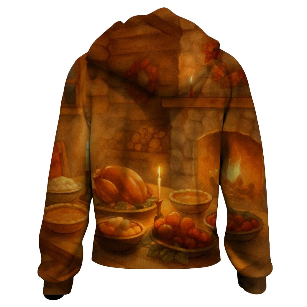Cabin Hearth Thanksgiving Dream embroidered hoodies