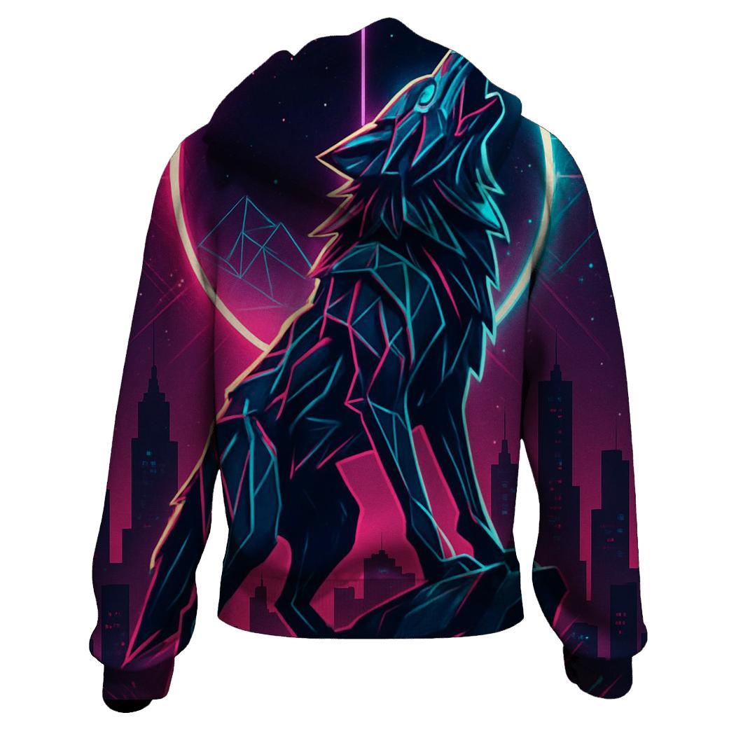 Neon Eclipse Howler graphic hoodies