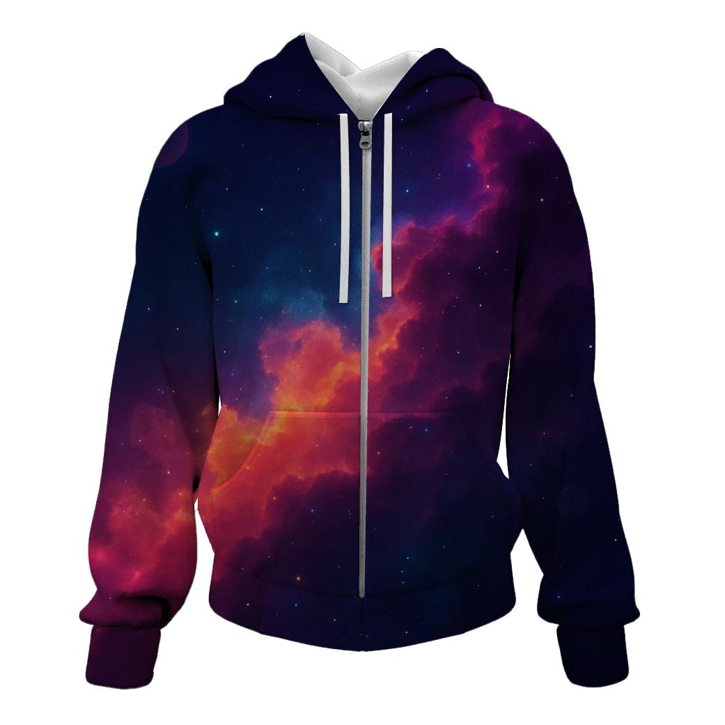 Nebula Drift Gradient Mirage embroidered hoodies