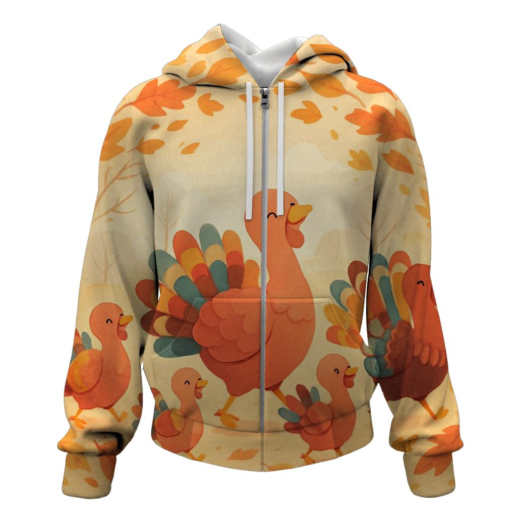Grateful Turkeys Parade In The Leaves hoodie designs