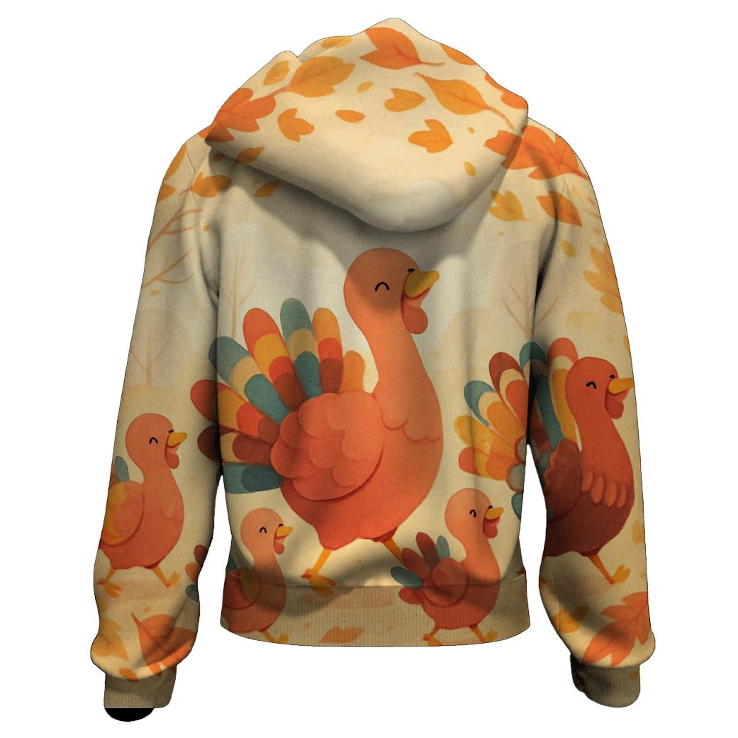 Grateful Turkeys Parade In The Leaves hoodie designs