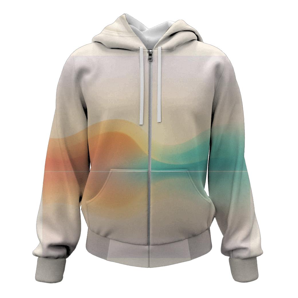 Prismatic Wave Gradient Horizon premium hoodies