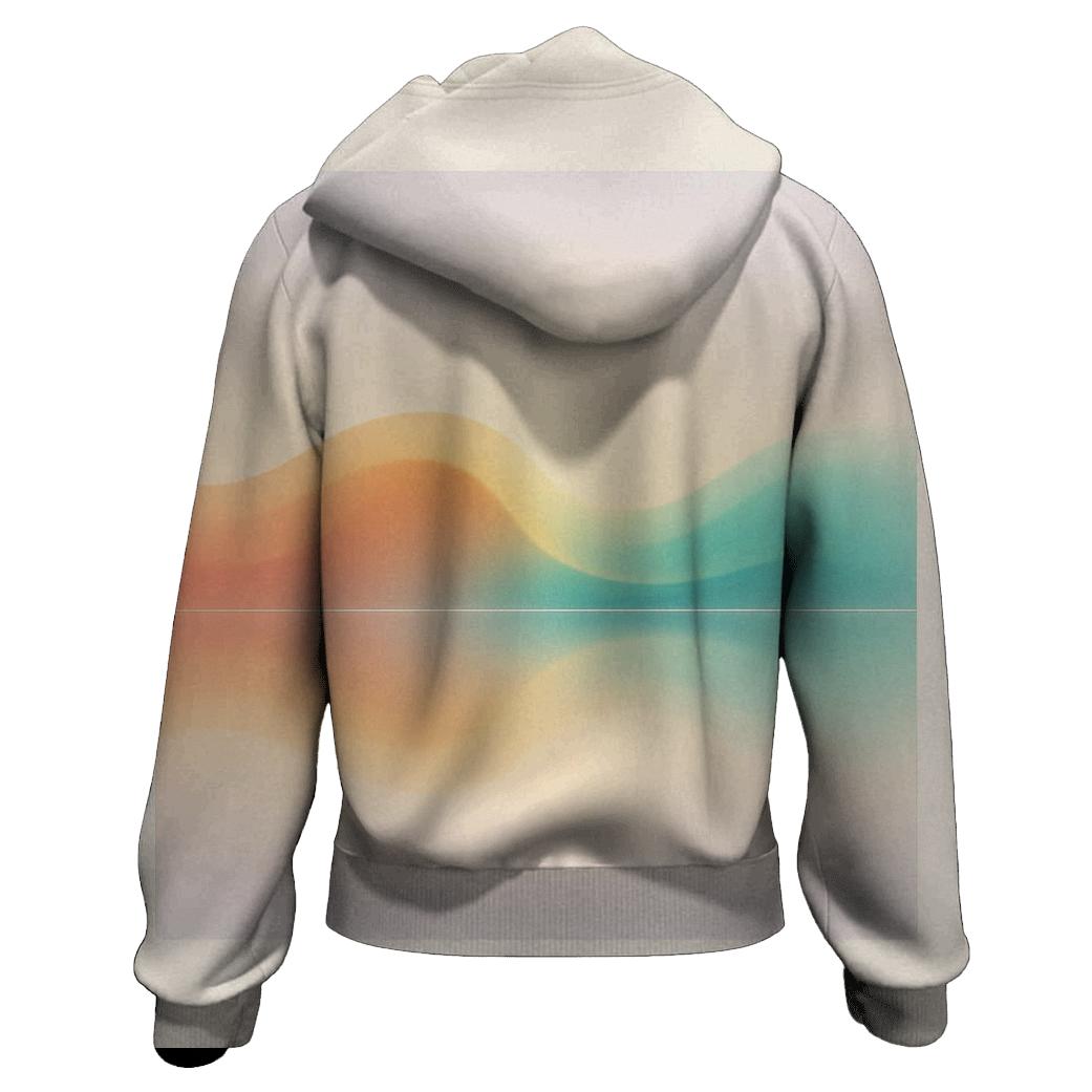 Prismatic Wave Gradient Horizon premium hoodies