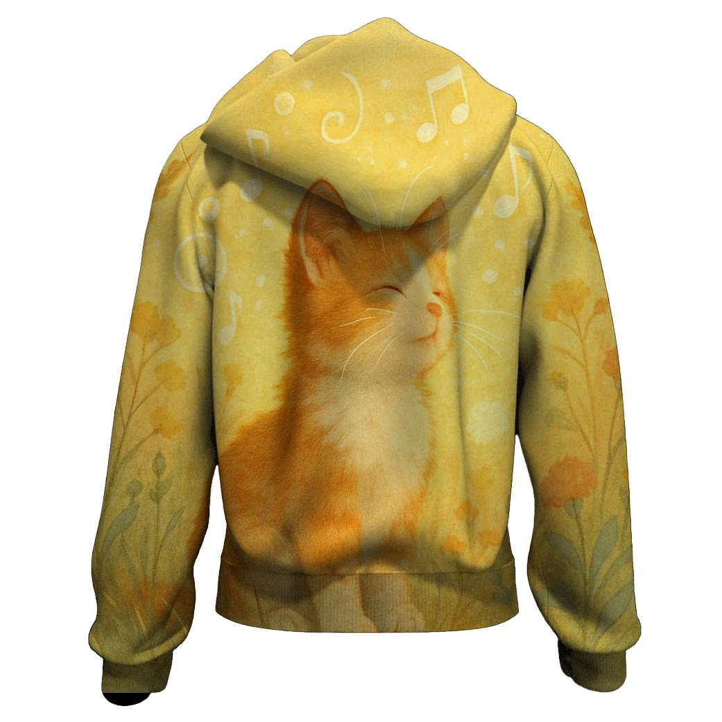 Sunrise Meadow Melody Cat designer hoodies