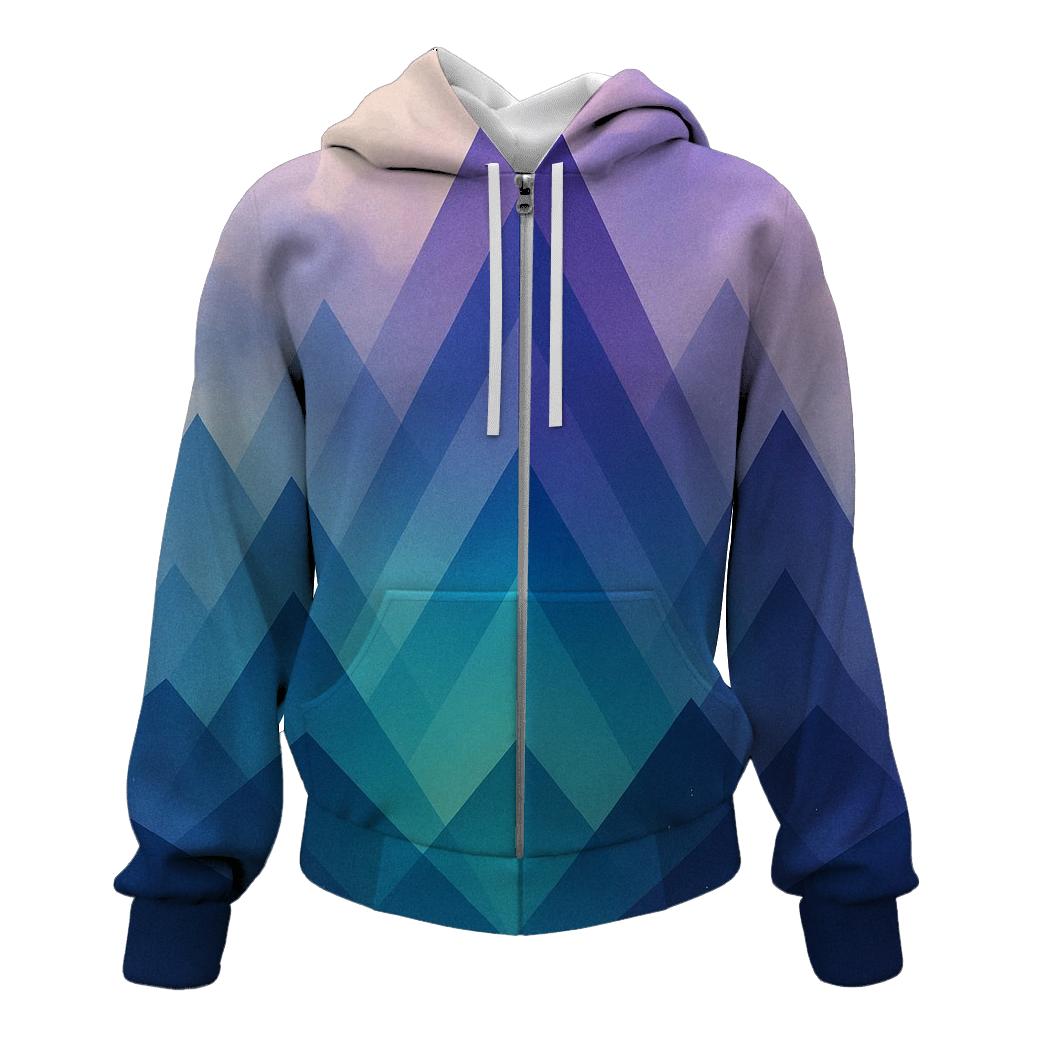 Chromatic Peak Gradient Range embroidered hoodies