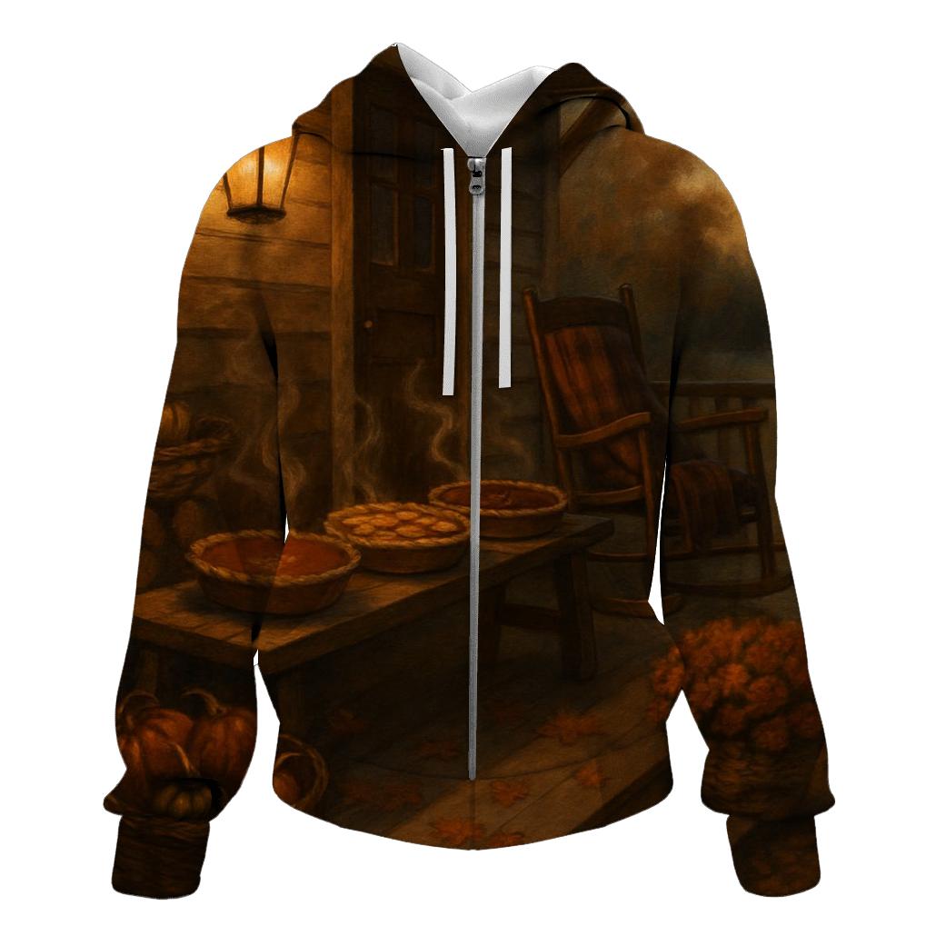 Autumn Porch Pie Gathering heavyweight hoodies