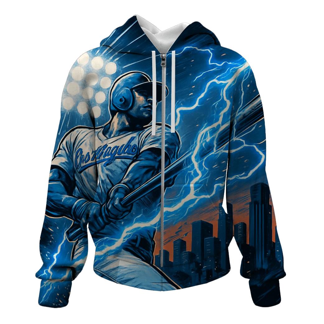 Skyline Lightning Swing printed hoodies
