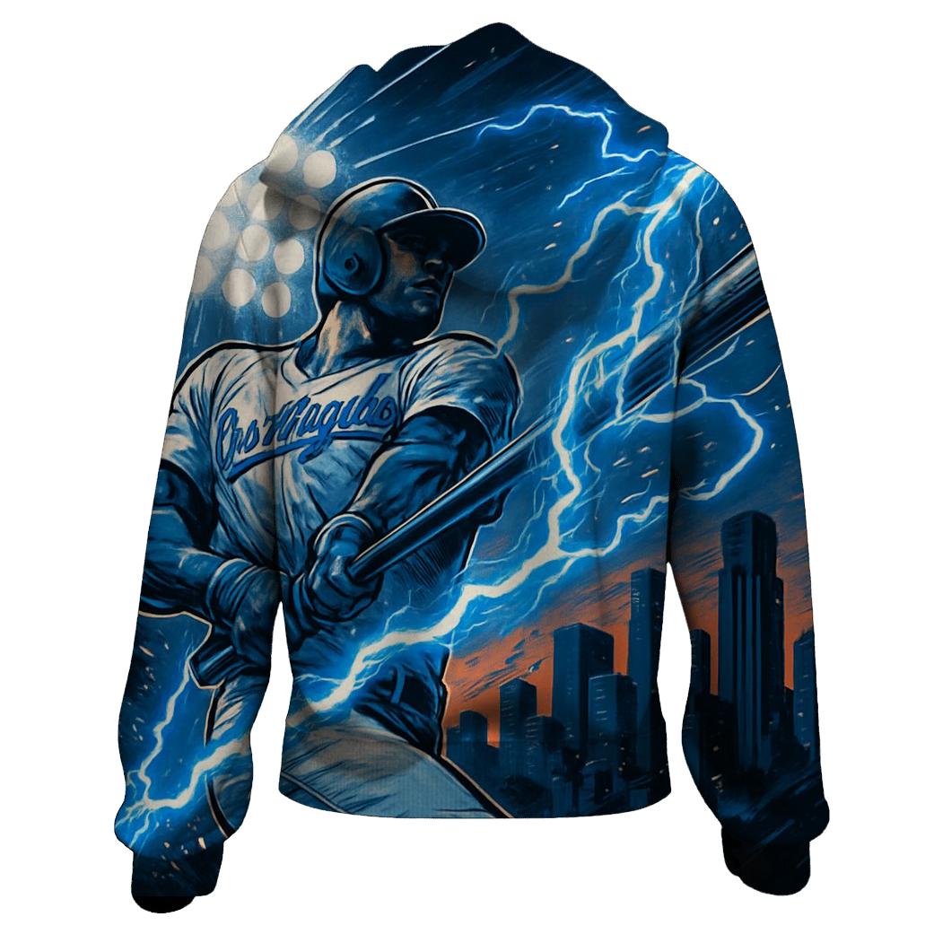 Skyline Lightning Swing printed hoodies
