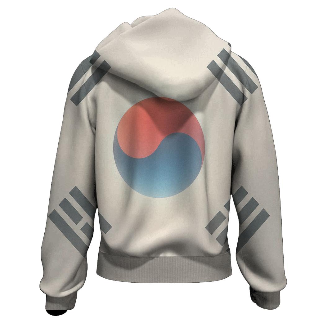 South Korean Flag Sky Portal Abstract embroidered hoodies