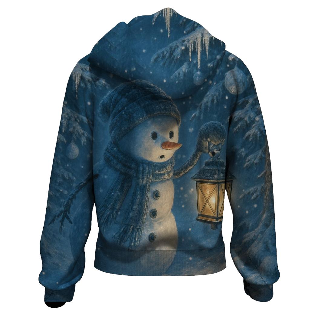 Snowman Lantern Forest Walk hoodie trends