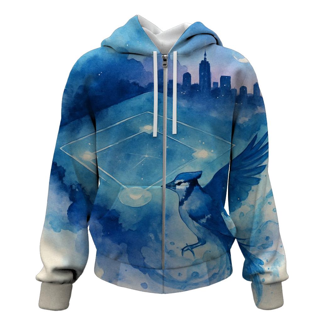 Starlight Blue Jays Dreamscape Diamond printed hoodies