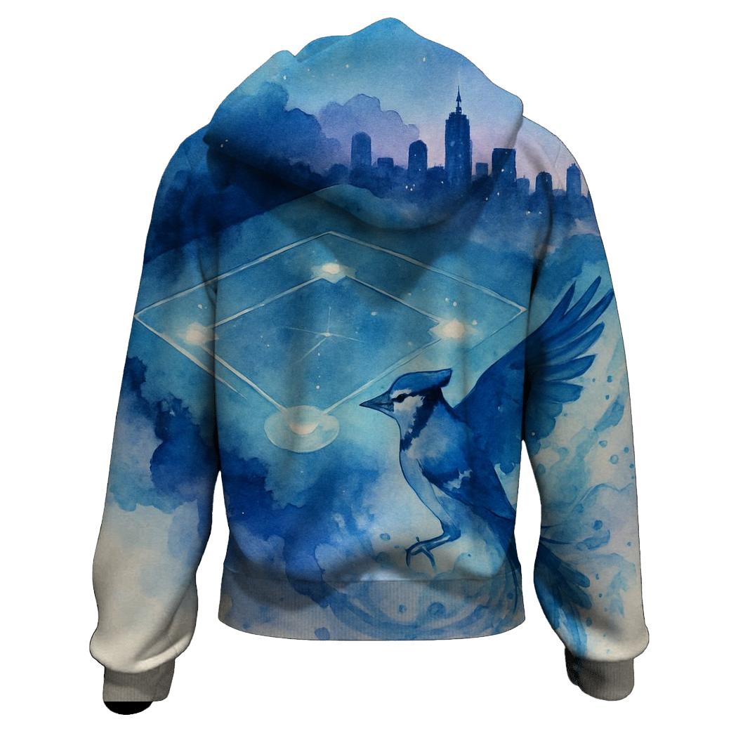 Starlight Blue Jays Dreamscape Diamond printed hoodies