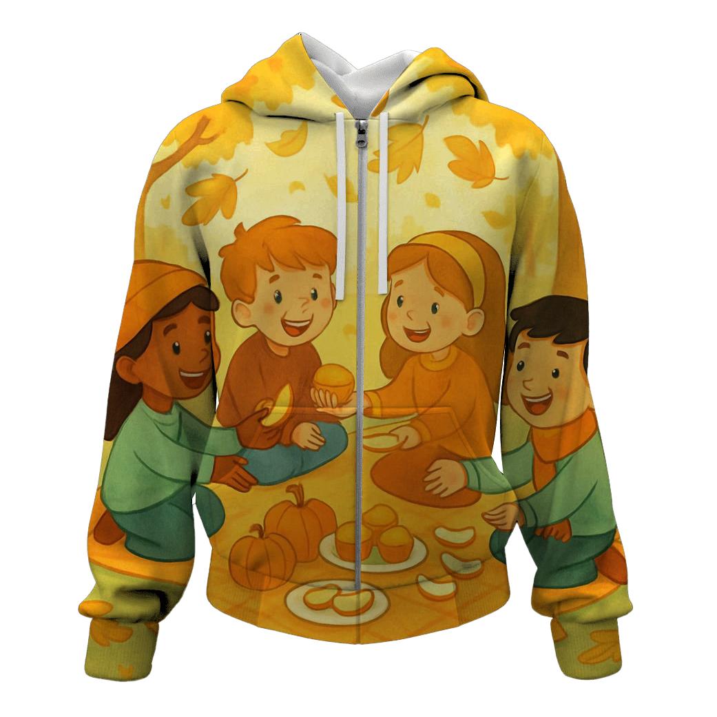 Thankful Kids Leaf Picnic hoodie trends