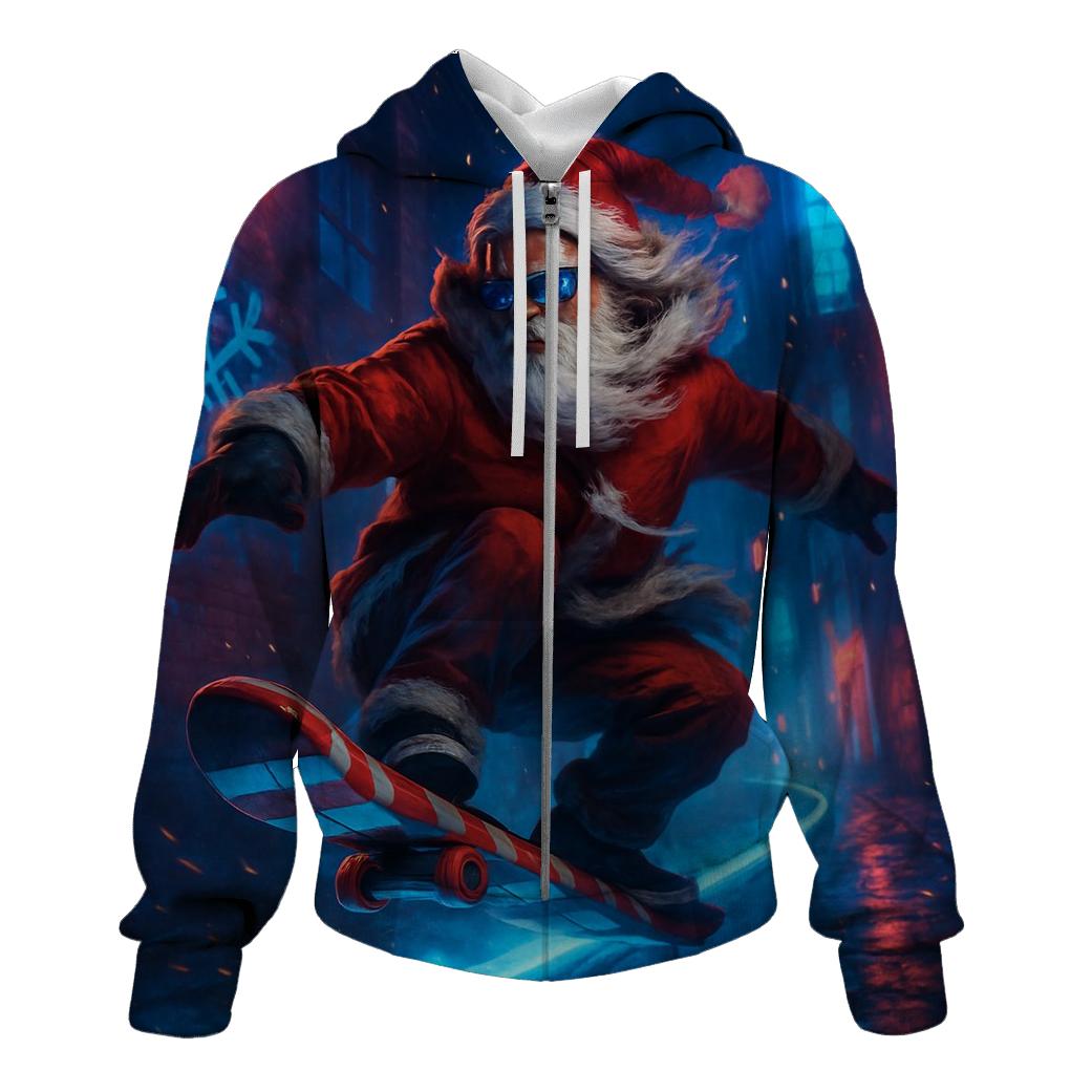Neon Street Santa Boarder premium hoodies