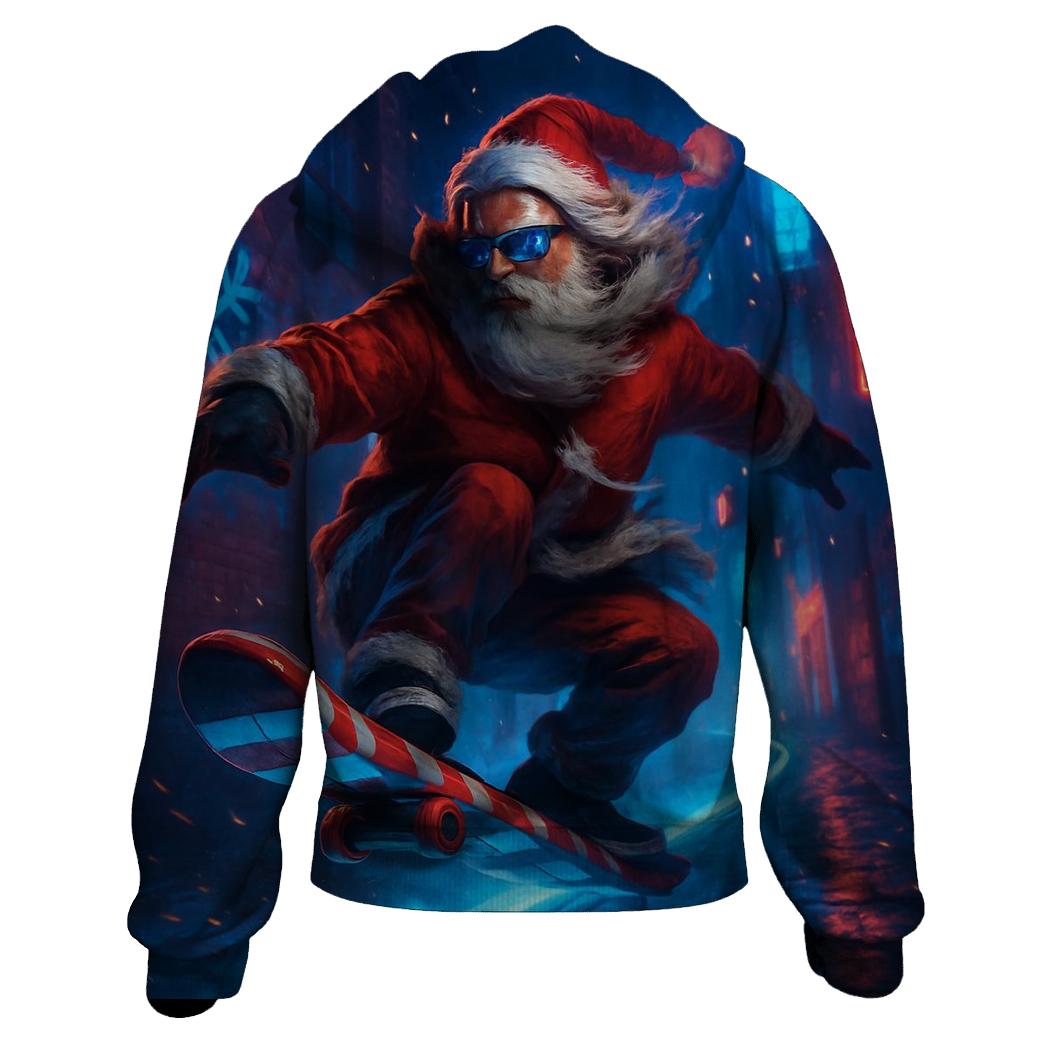 Neon Street Santa Boarder premium hoodies