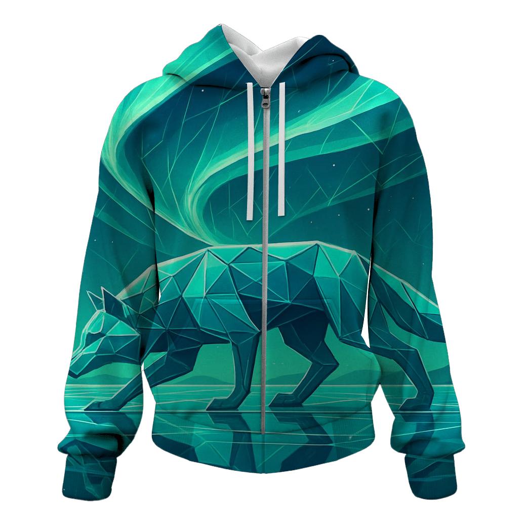 Geometric Aurora Tracker designer hoodies