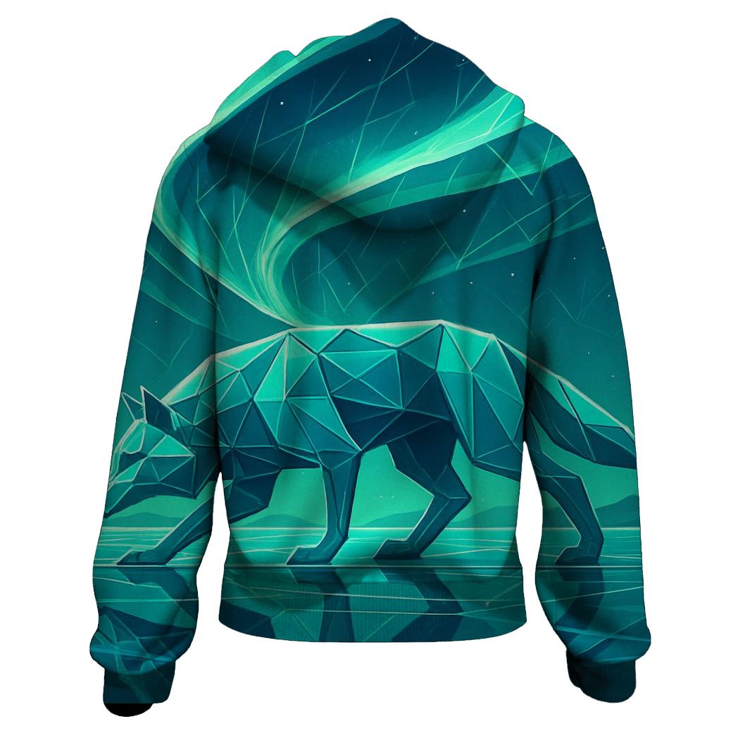 Geometric Aurora Tracker designer hoodies