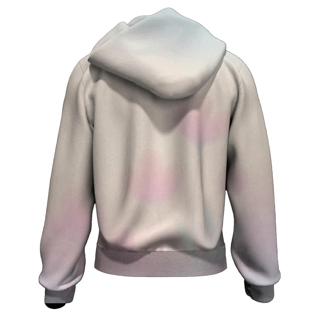 Pastel Mist Gradient Garden zip-up hoodies