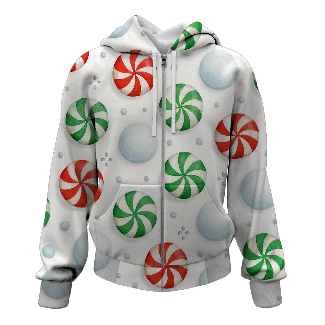 Peppermint Snowfield Polka hoodie trends
