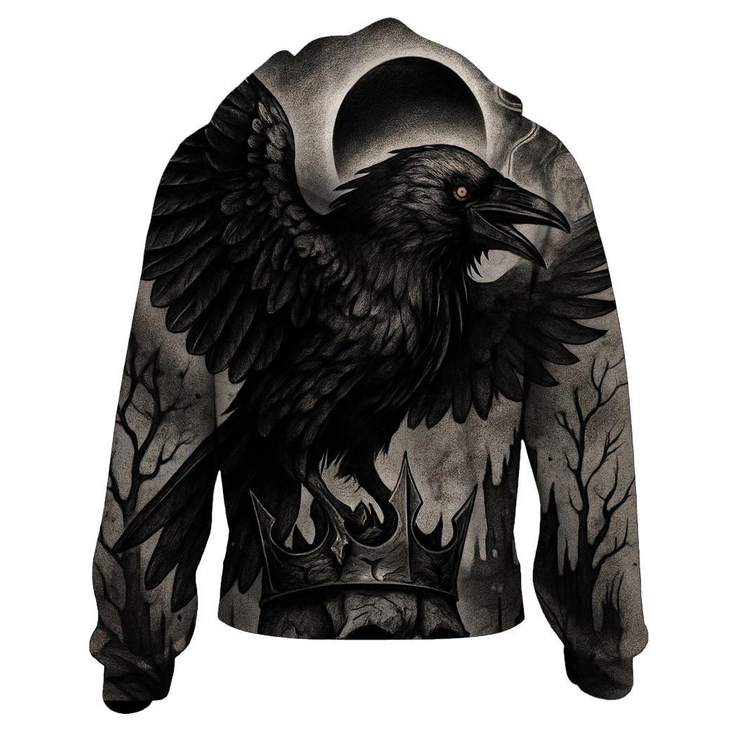 Raven Crowned Eclipse designer hoodies