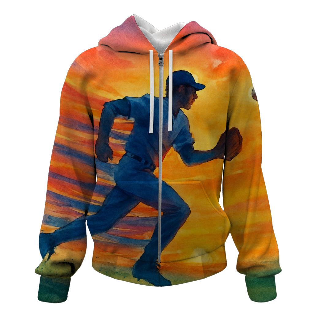 Sunset Outfield Chase pullover hoodies
