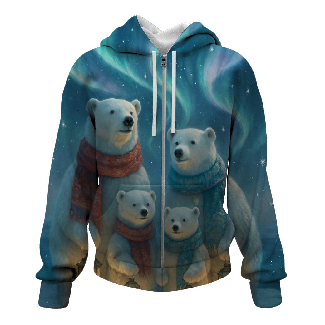 Aurora Polar Bear Carolers hoodie designs