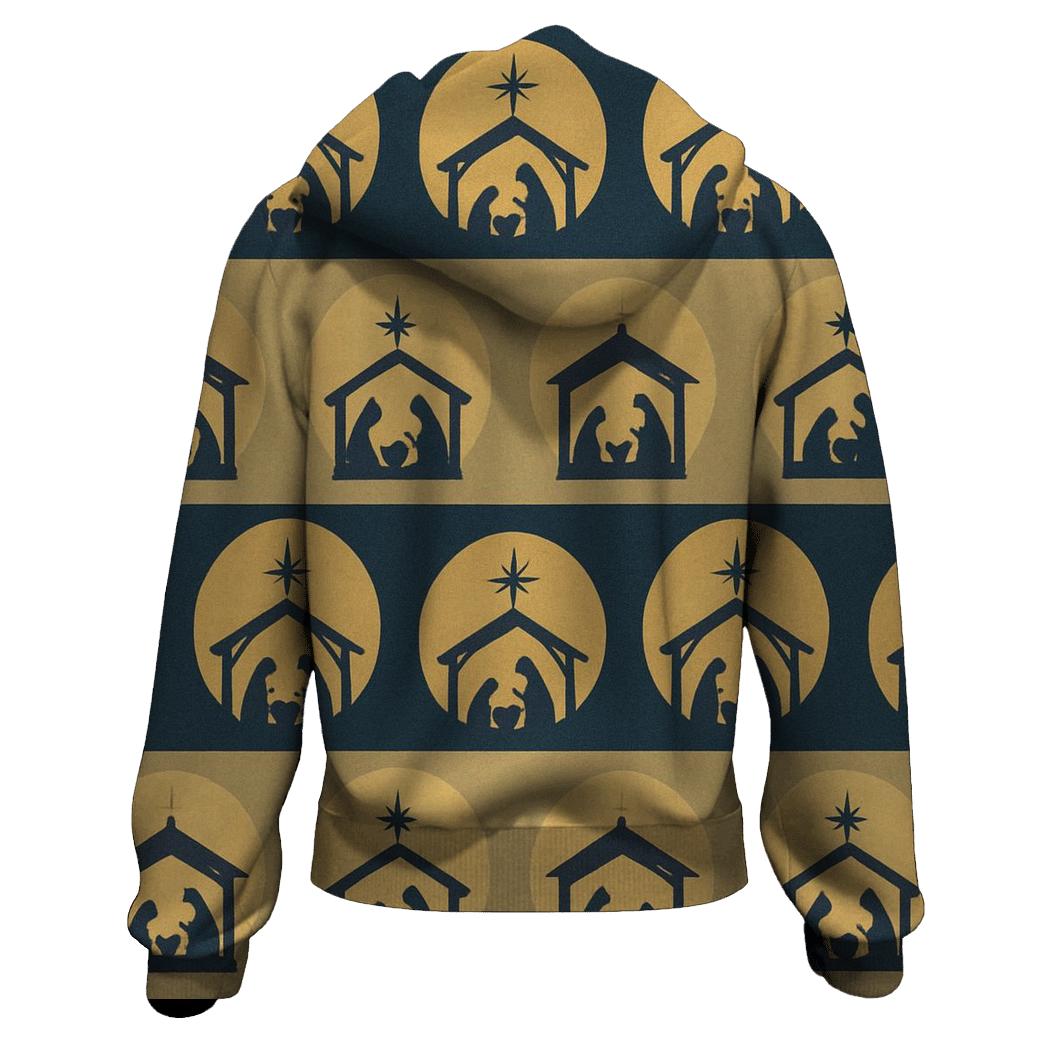 Nativity Silhouette Halo Bands premium hoodies