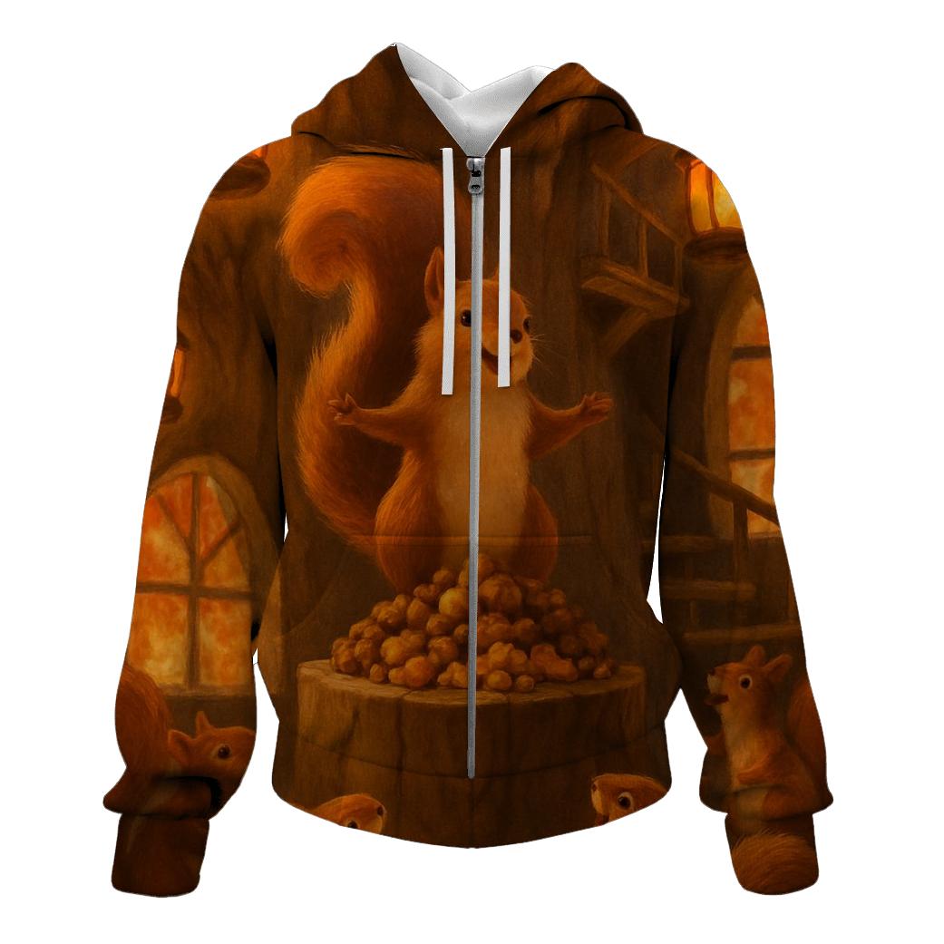 Squirrels Autumn Feast Treehouse hoodies fashion