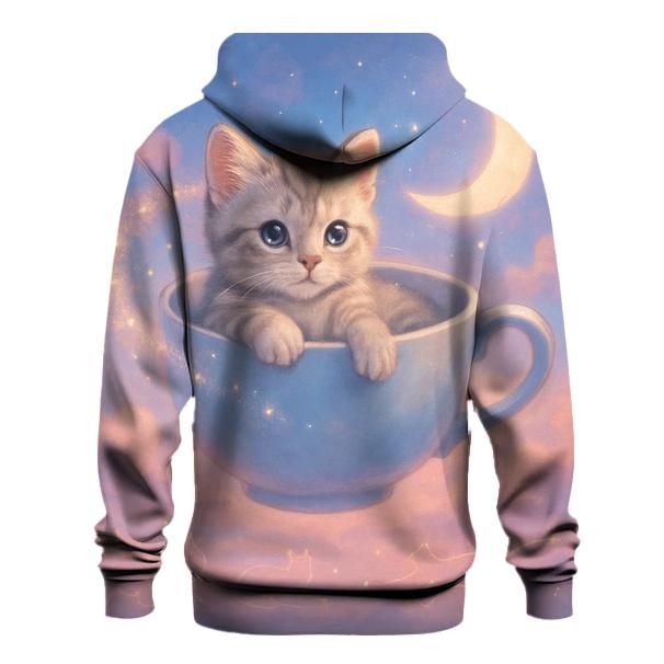 Celestial Teacup Cat pullover hoodies