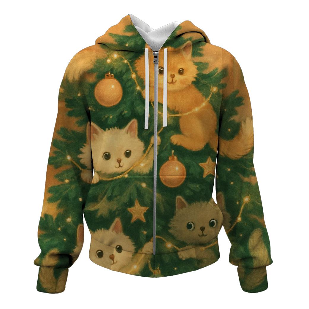 Cat Ornament Tree Takeover hoodies fashion